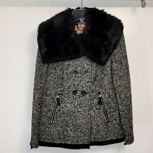 Juice Couture double breast wool blend coat